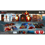Shazam! One-Click Hardbox Filmarena Collection 4K UHD Blu-ray 3D SteelBook limited edition with FullSlip and Lenticular covers, collector’s booklet, character cards, and numbering card.