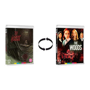 The Woods Limited Edition Blu-Ray with slipcover and booklet, featuring reversible artwork.