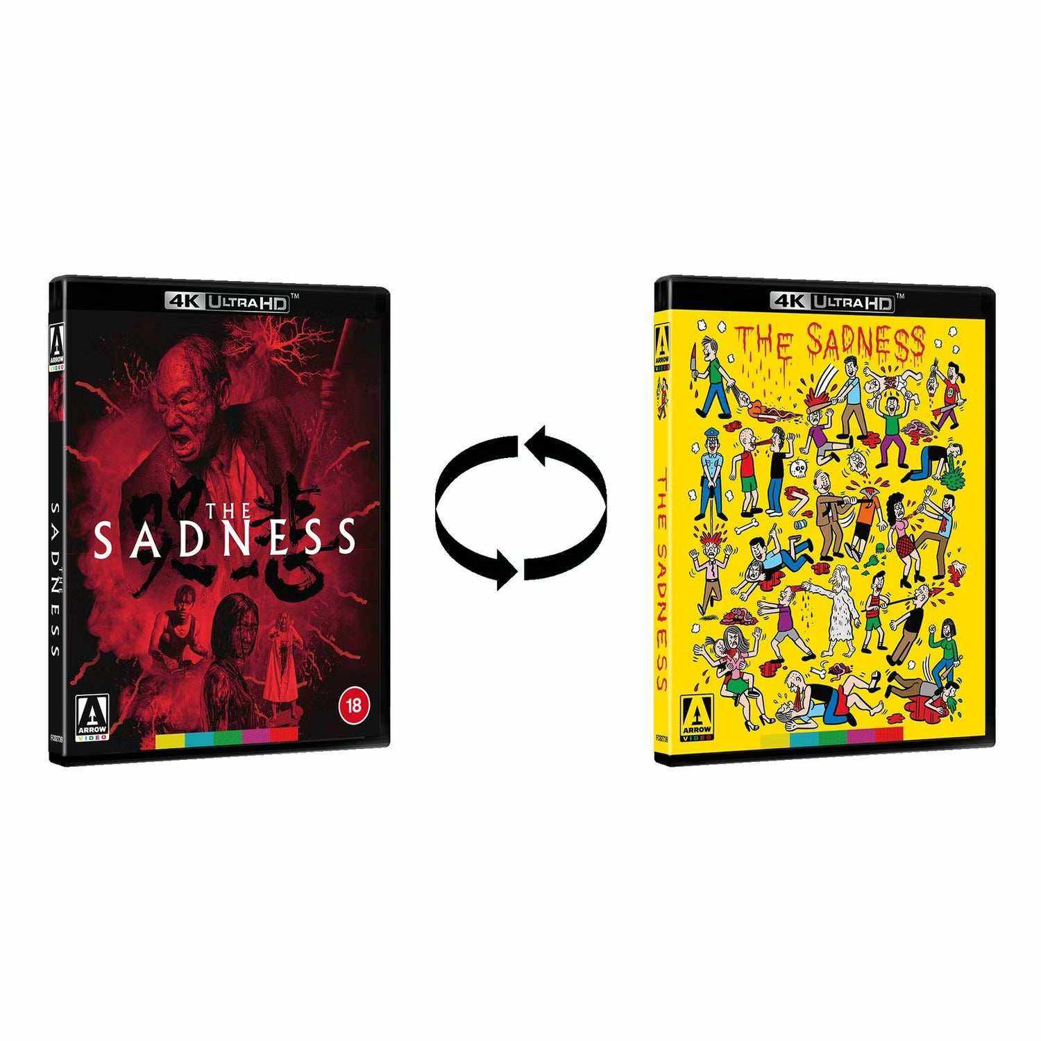 The Sadness Limited Edition 4K Ultra HD slipcover with reversible artwork and collectible booklet