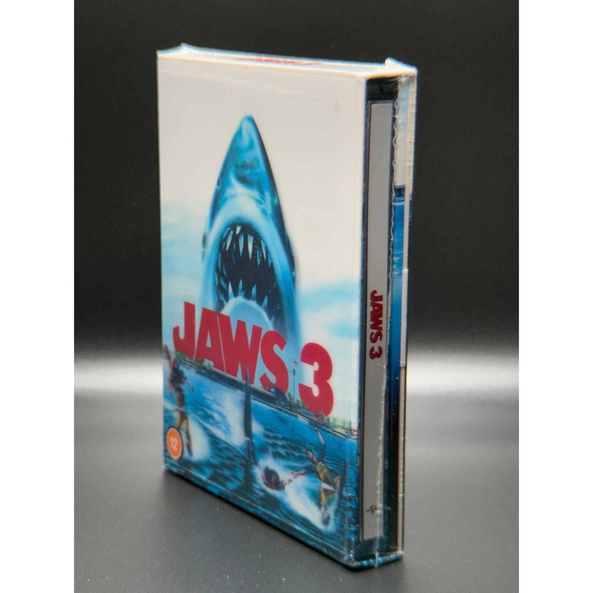 Jaws 3 Limited edition 4K Ultra HD and Blu-Ray steelbook with shark cover art and collector's packaging