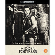 The Hidden Fortress 4K Ultra HD Blu-ray cover featuring Akira Kurosawa's samurai film with slipcover and bonus features.