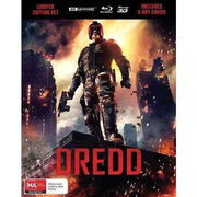 Dredd 4K+ Blu-ray + Blu-ray 3D Limited Edition front cover