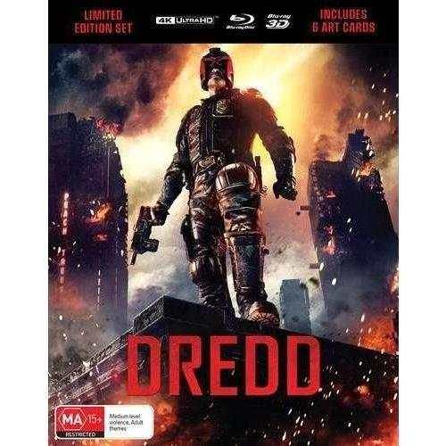 Dredd 4K+ Blu-ray + Blu-ray 3D Limited Edition front cover