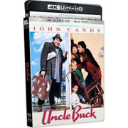 Uncle Buck 4K UHD Blu-Ray with slipcover, featuring John Candy.