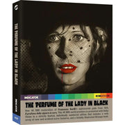 Limited Edition 4K Ultra HD slipcase of The Perfume of the Lady in Black with booklet, featuring restored 1974 giallo thriller by Francesco Barilli.