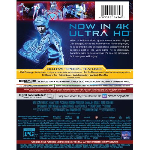 Tron 4K UHD limited edition steelbook with restored film, Dolby Vision, and bonus features