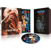 Castle Freak Limited Edition Region B Blu-ray with slipcover and booklet featuring gothic horror artwork and special edition packaging