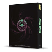 John Wick Titans Of Cult Limited Edition Steelbook 4K UHD Blu-Ray with artwork and collectible items.