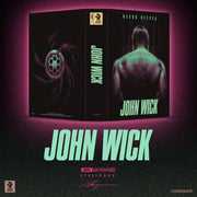 John Wick Titans of Cult 4K Ultra HD Blu-Ray Limited Edition Steelbook with exclusive art and collectibles.
