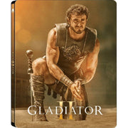 Gladiator II Limited Edition UK Steelbook 4K Ultra HD Blu-Ray cover.