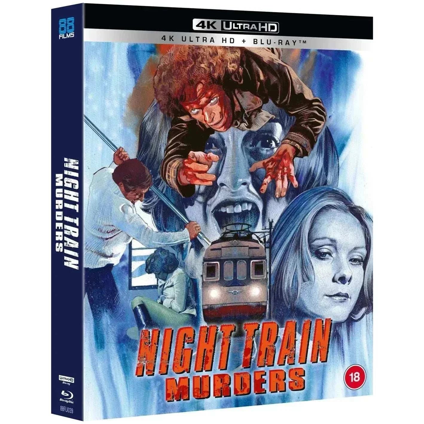 Limited Deluxe Collectors Edition Night Train Murders 4K Ultra HD Blu-Ray with Rigid Slipcase and Extras.