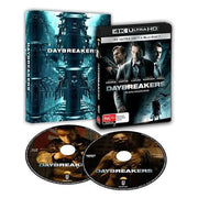 Daybreakers 2009 4K UHD and Blu-Ray limited edition set with numbered slipcover and two discs featuring vampire sci-fi thriller artwork