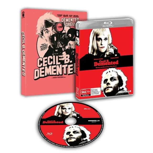 Cecil B. Demented 2000 Blu-Ray with limited edition slipcover and disc by Umbrella Entertainment, Region B