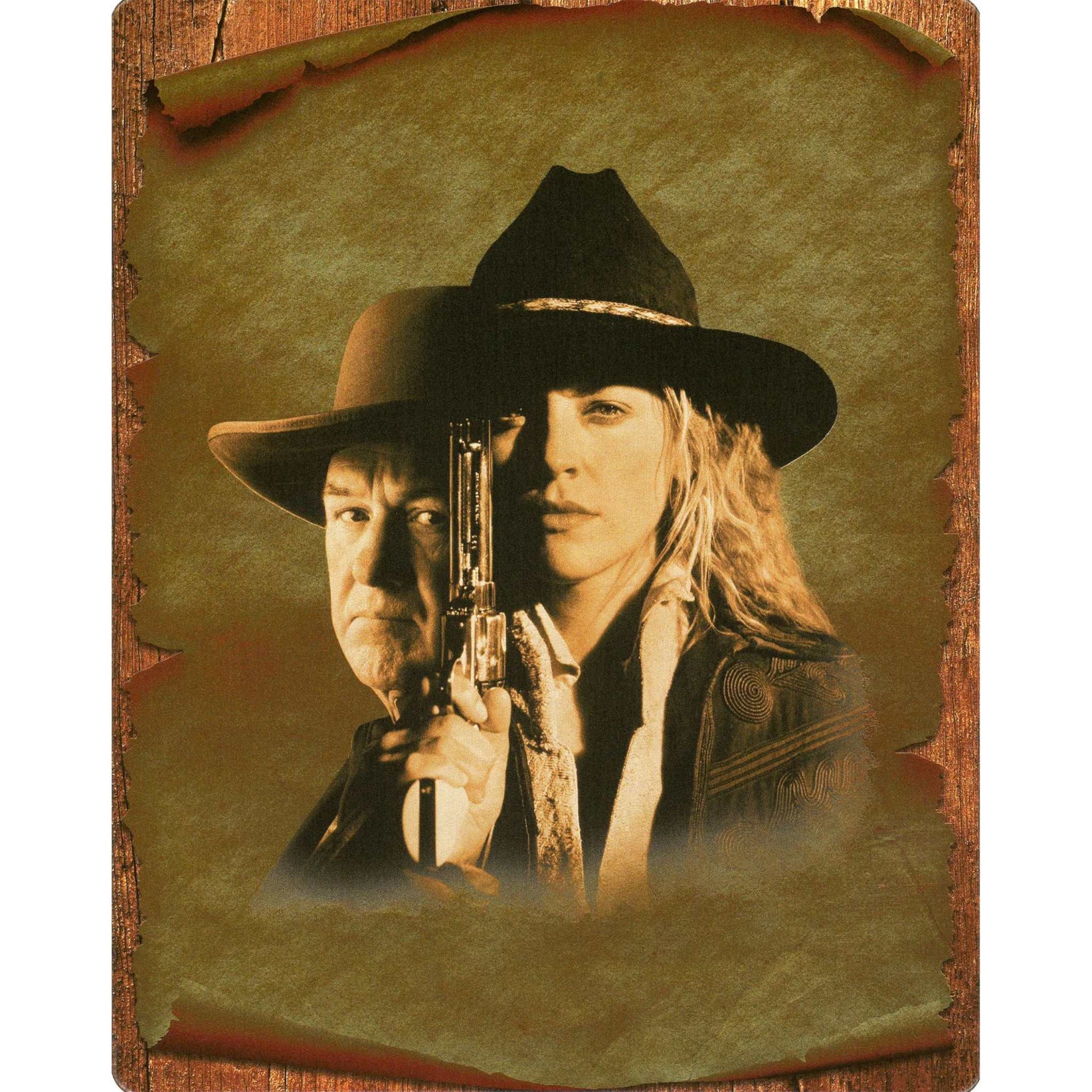 The Quick and the Dead 30th Anniversary 4K UHD Blu-ray Steelbook featuring two gunslingers on vintage cover