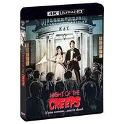 Night Of The Creeps 4K UHD Blu-Ray Collector's Edition packaging with horror-themed cover art.