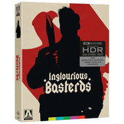 Inglourious Basterds Limited Edition 4K UHD and Blu-Ray with rigid slipcase and extras packaging featuring silhouette artwork and HDR label