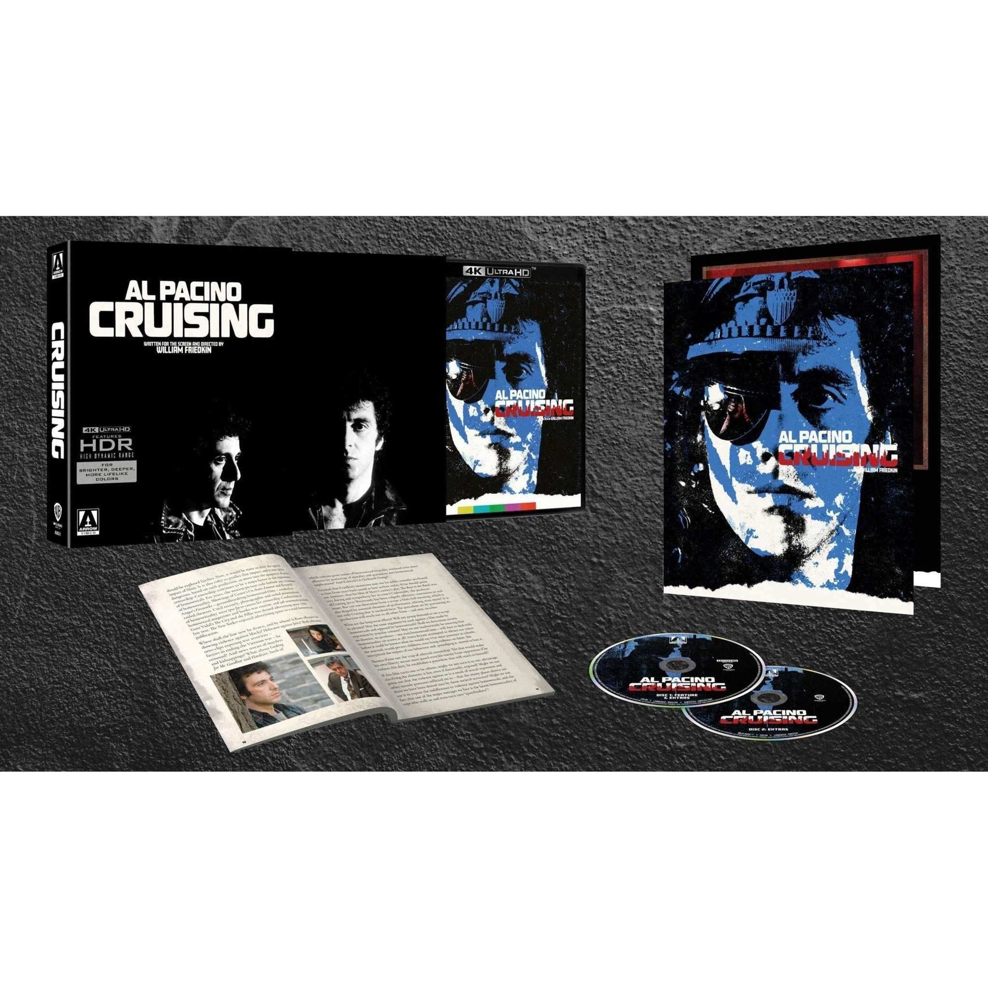 Cruising Limited Edition 4K UHD + Blu-Ray with slipcase, book, and bonus features.