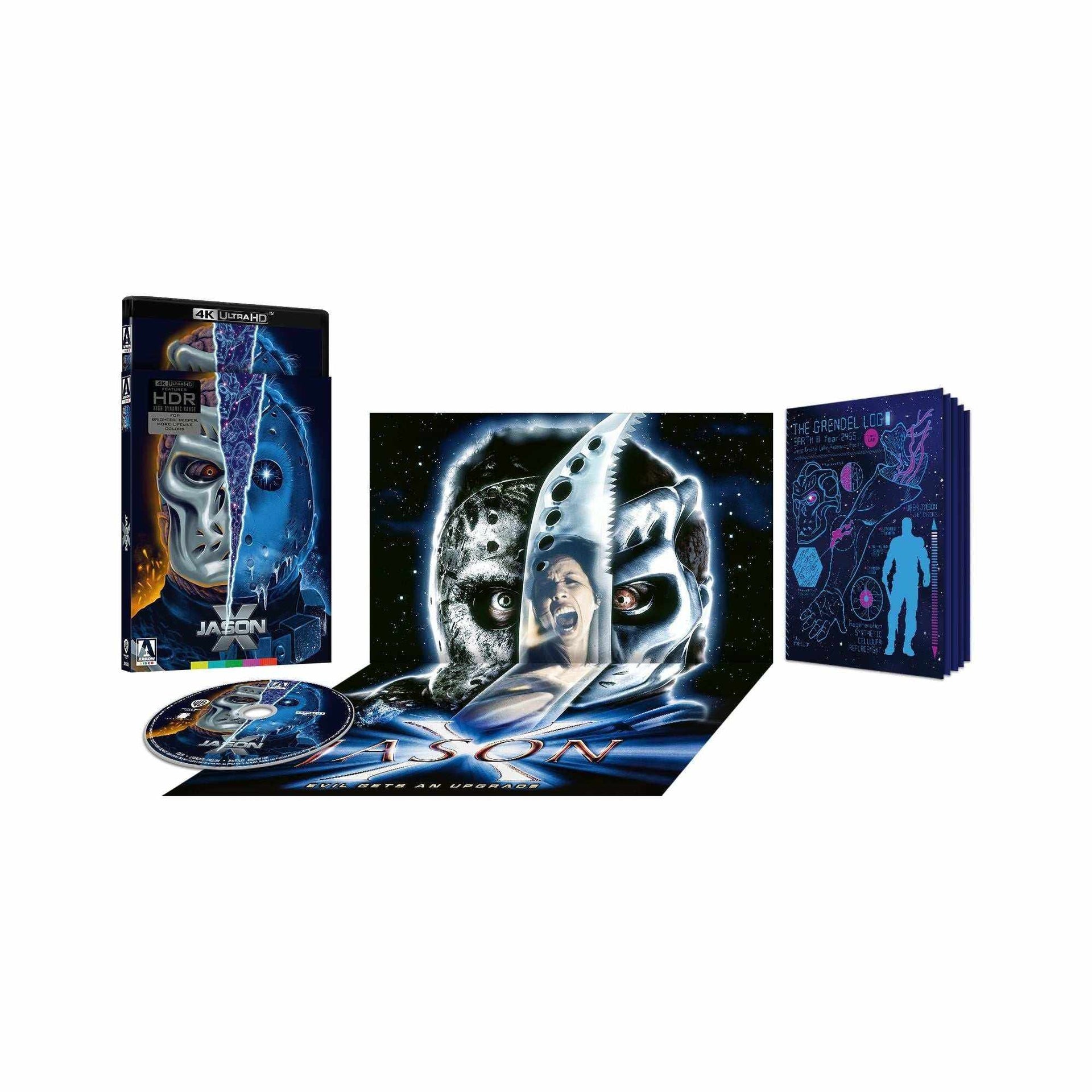 Jason X Limited Edition 4K UHD set with slipcover, poster, and collector’s booklet.