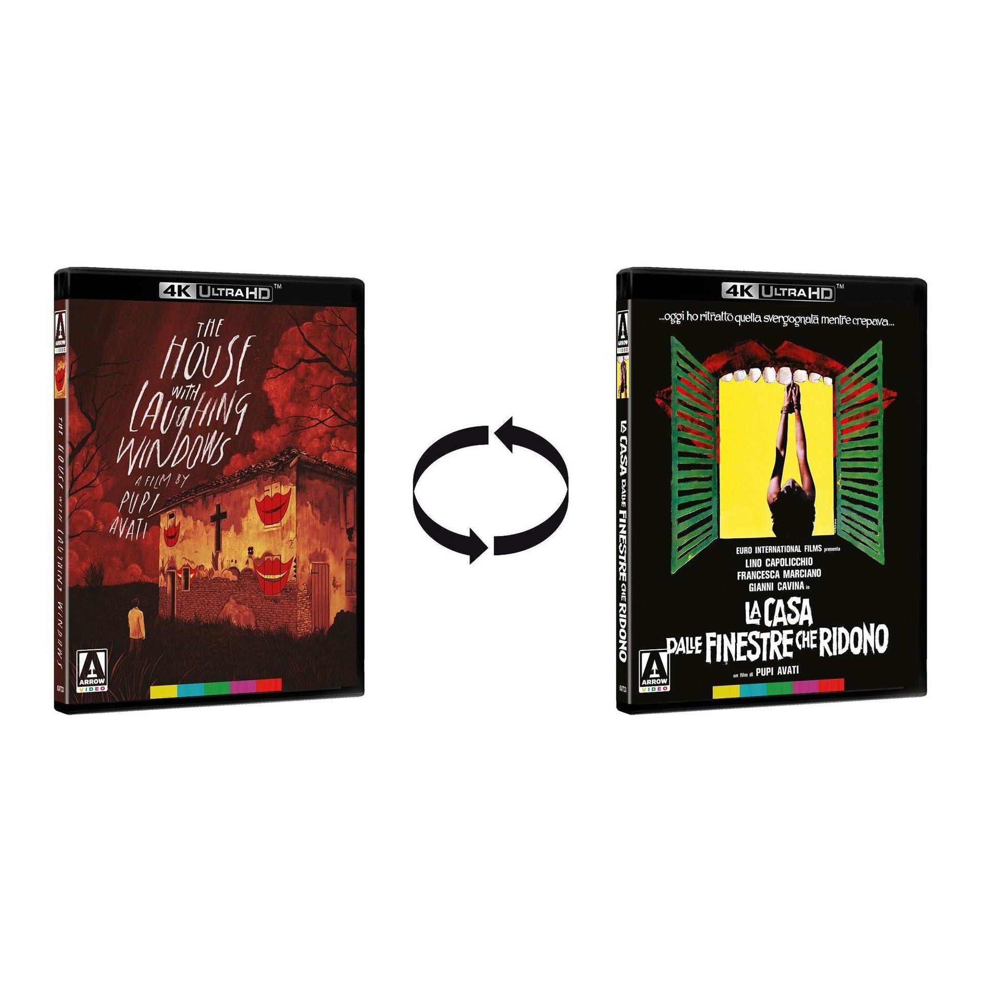 The House With Laughing Windows 4K UHD limited edition with reversible slipcase showing original and new artwork by Arrow Video