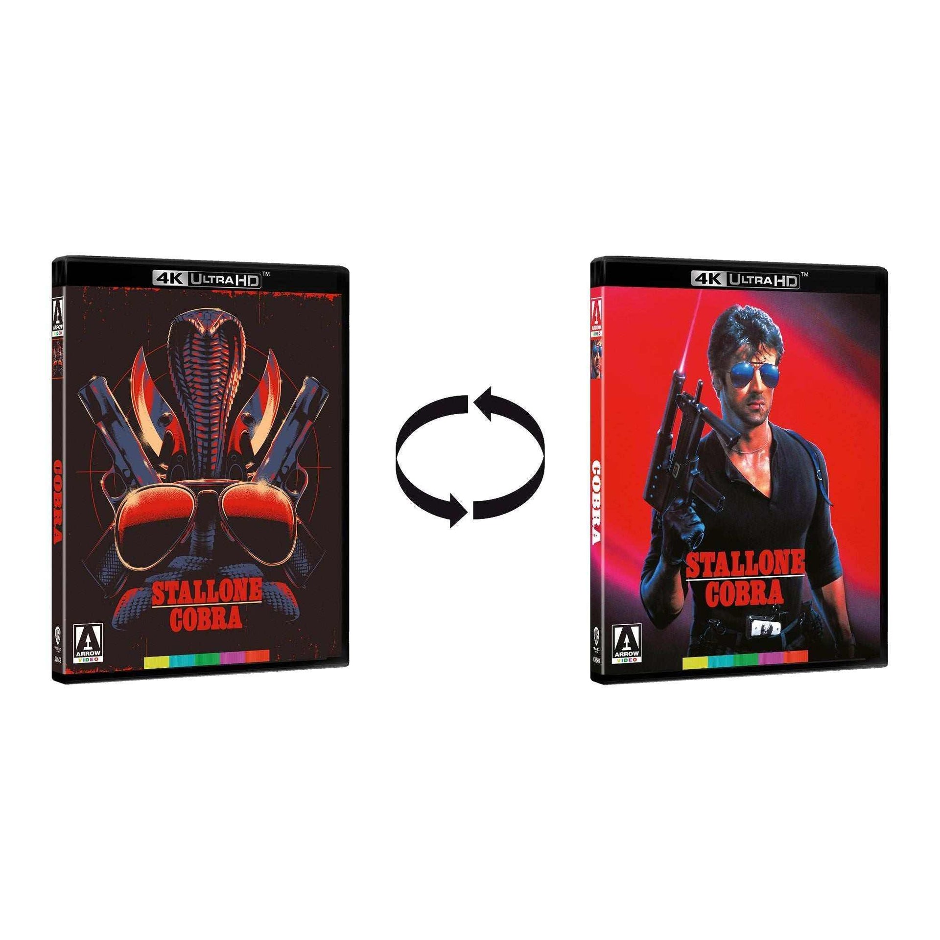 Cobra Limited Edition 4K UHD Blu-ray with slipcover and extras, featuring reversible cover art.