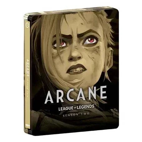 Arcane League of Legends Season Two 4K UHD limited edition steelbook cover featuring character close-up