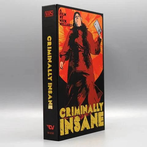 Degausser Video - Criminally Insane Limited Edition Deluxe LED VHS featuring vintage horror design.