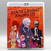 VHSHitfest Blu-Ray cover for "Death Laughs Among Us" by John Schnall featuring animated characters.