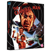 The Cannibal Man Blu-Ray slipcover edition with horror movie artwork and target graphic design