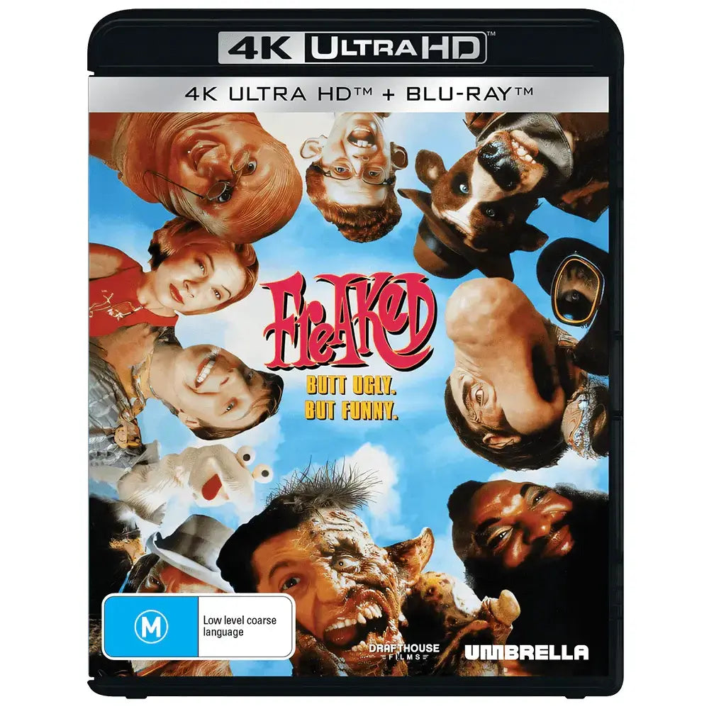 Freaked 1993 4K UHD and Blu-Ray limited edition slipcover movie cover