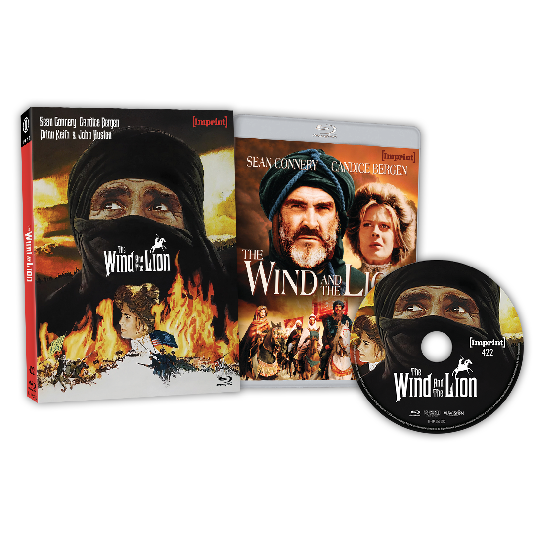The Wind and the Lion 1975 Blu-Ray with limited edition slipcover featuring Sean Connery and Candice Bergen in epic historical adventure film