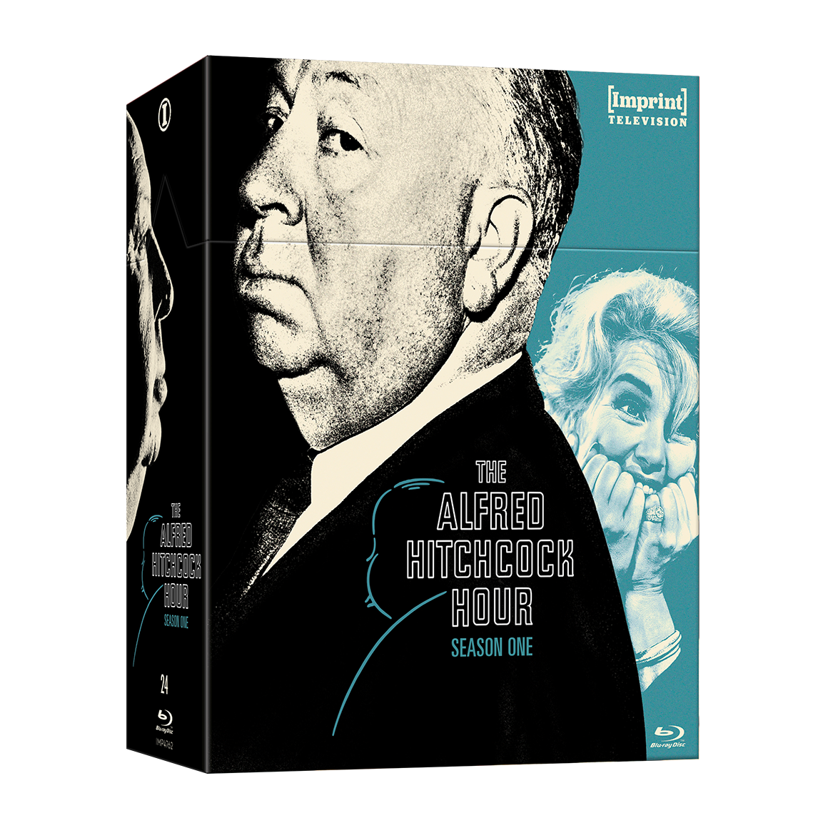 The Alfred Hitchcock Hour Season One 1962 limited edition 8-disc Blu-ray hardbox set with classic noir cover art
