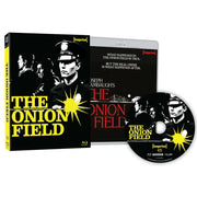 The Onion Field 1979 Blu-ray with limited edition slipcover featuring black and yellow crime drama packaging and disc
