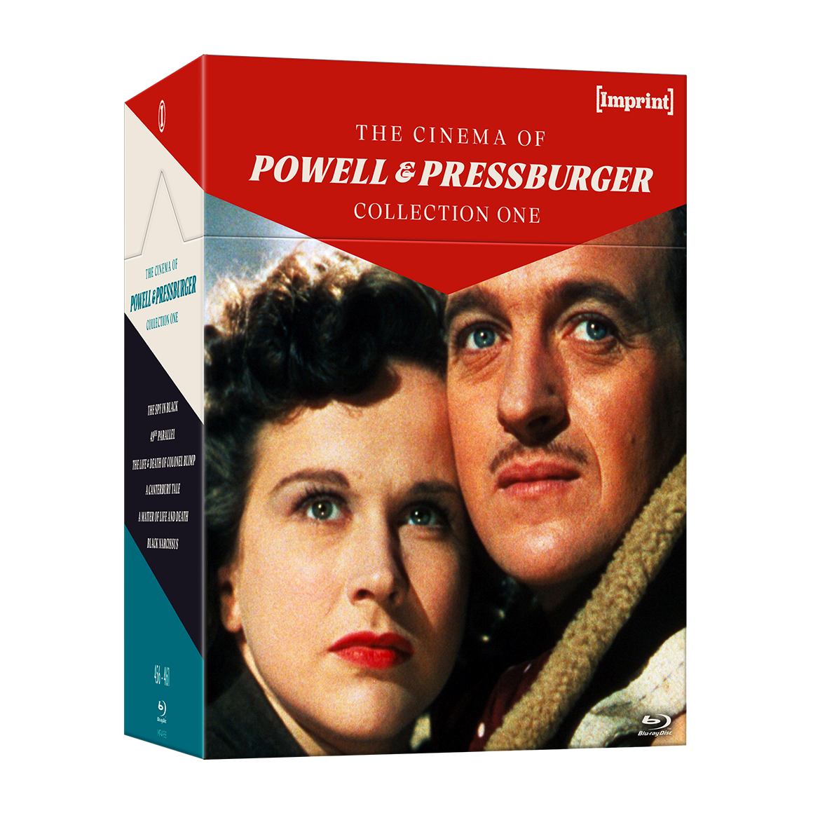 The Cinema Of Powell & Pressburger Collection One Blu-Ray box set featuring classic films from 1939 to 1947 in a limited edition hardbox.