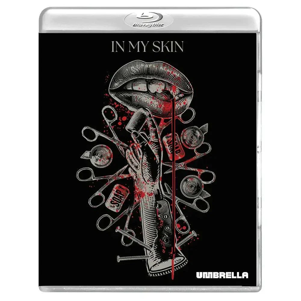 Blu-ray cover of Extreme Collection Volume 2 film In My Skin with graphic blood and scissors design