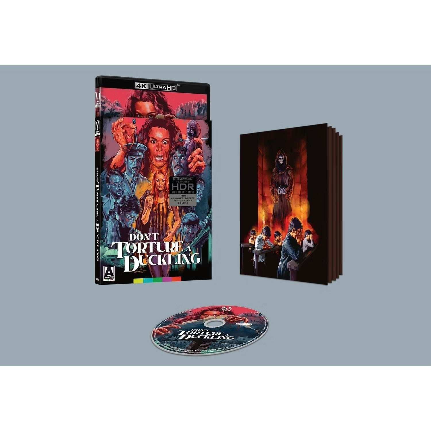 Don't Torture A Duckling 4K UHD set with slipcover, booklet, and disc.