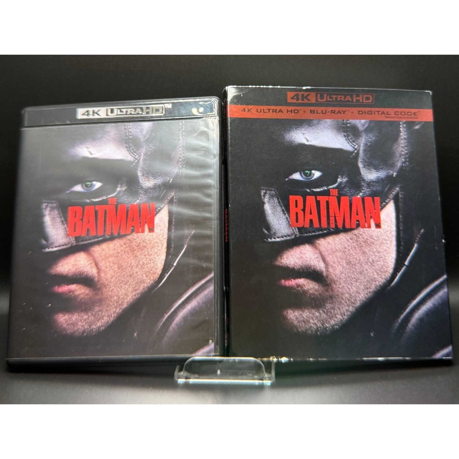 The Batman 4K UHD Blu-Ray with slipcover, used good condition with visible wear on cover.