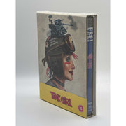 Tank Girl Limited Edition Blu-Ray with rigid slipcase featuring stylized illustration of female character in helmet and yellow band with title