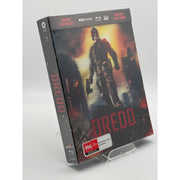 Dredd 4K+ Blu-ray + Blu-ray 3D Limited Edition with Lenticular Cover and Art Cards live front cover and spine image