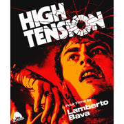 High Tension Four Films box set cover featuring intense close-up of a terrified man in red and black tones with cracked glass effect and bold white title text.