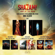Shazam! Fury of Gods 4K UHD and Blu-Ray exclusive steelbook set with lenticular slipcovers and collector's packaging