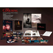 The Conjuring UK Limited Collectors Edition Steelbook 4K UHD and Blu-Ray with rigid slipcase, theatrical poster, character cards, booklet, and extras