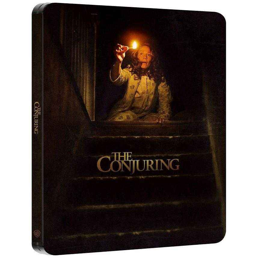 The Conjuring UK Limited Collectors Edition Steelbook 4K Ultra HD and Blu-Ray with rigid slipcase and horror-themed extras