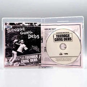 Blu-ray case open displaying Teenage Gang Debs disc and vintage-style cover art inside.