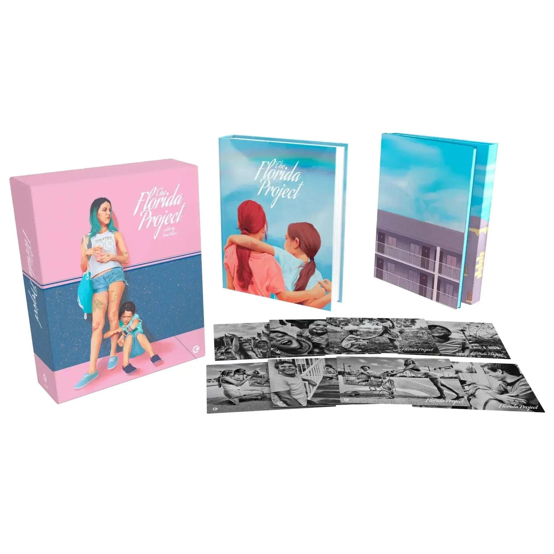 The Florida Project limited edition 4K Ultra HD and Blu-Ray set with slipcase, art book, photo cards, and bonus extras