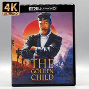 Vinegar Syndrome Ultra The Golden Child 4K UHD Blu-Ray with slipcase featuring vibrant cover art.