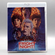 Fright Night Blu-Ray with slipcover featuring cult classic horror movie documentary artwork.