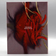 Young & Beautiful Blu-Ray slipcover featuring abstract red and brown floral design