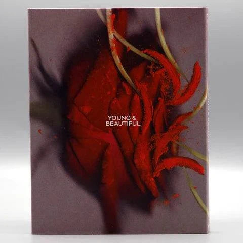 Young & Beautiful Blu-Ray slipcover featuring abstract red and brown floral design