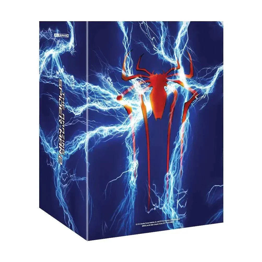The Amazing Spider-Man 2 Manta Lab Steelbook with electric blue lightning design and red spider emblem