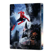The Amazing Spider-Man 2 Steelbook 4K UHD and Blu-Ray with Spider-Man artwork and city background